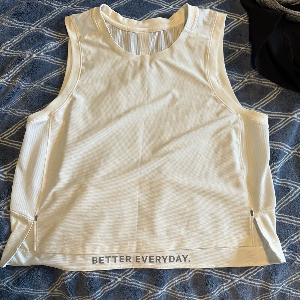 lululemon athletica Cream Tank Top with 'Better Everyday' Slogan